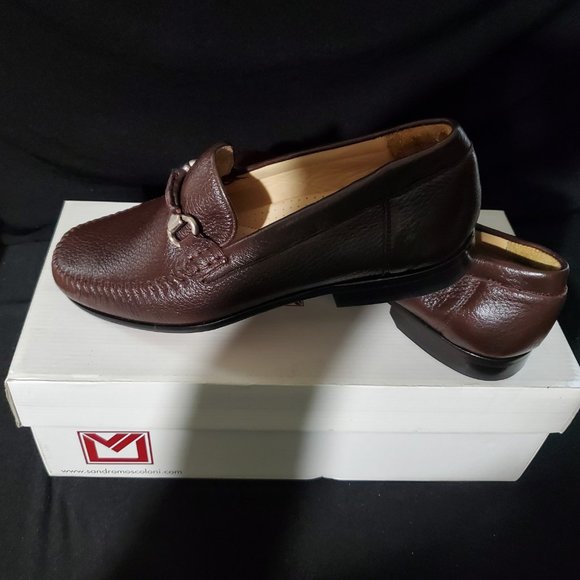 NEW Sandro Moscoloni Men\'s Brown LA Bit Slip-on Leather Shoe, Size 8 main image 7